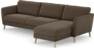 Bridge - 3-sits soffa med schäslong höger - Brun