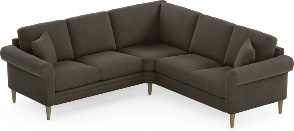 Eden - Hörnsoffa, 2+2-sits - Brun