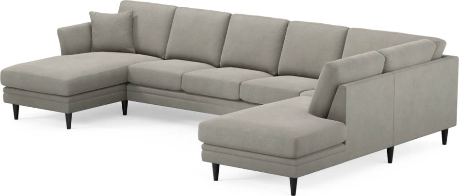 Eden - 3-sits soffa med schäslong vänster och divan höger - Grå