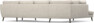 Madison Lux - 2-sits soffa med divan vänster och schäslong höger - Beige