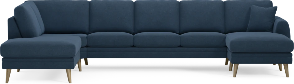 Eden - 3-sits soffa med divan vänster och schäslong höger - Blå