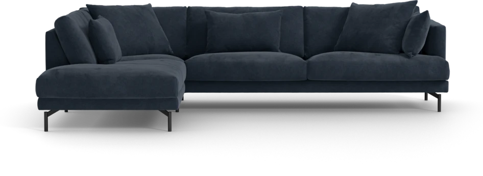 Harper - 3-sits soffa med divan vänster - Blå
