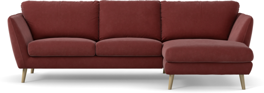 Madison - 2-sits soffa med schäslong höger - Rosa