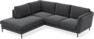 Madison - 2-sits soffa med divan vänster - Svart
