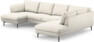 Madison Lux - 2-sits soffa med schäslong vänster och divan höger - Vit