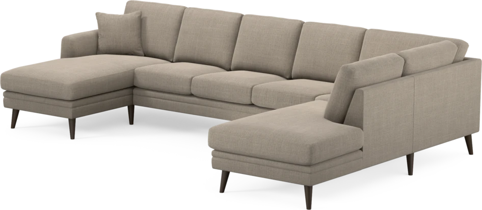 Eden - 3-sits soffa med schäslong vänster och divan höger - Beige