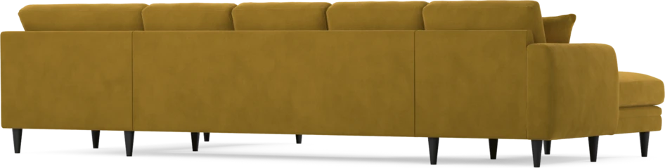 Eden - 3-sits soffa med schäslong vänster och divan höger - Gul