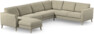 Bridge - Hörnsoffa, 3+2-sits med schäslong vänster - Beige