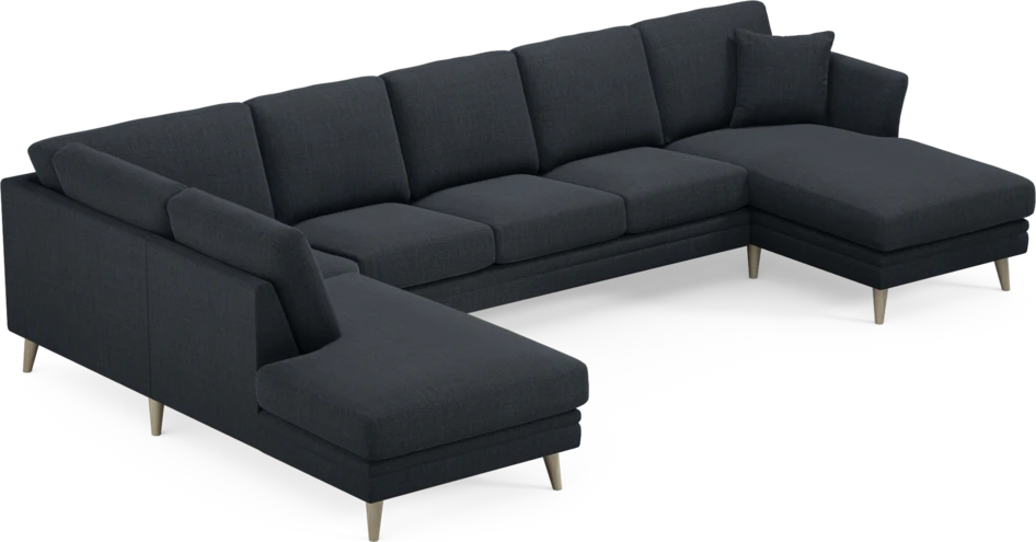 Eden - 3-sits soffa med divan vänster och schäslong höger - Blå