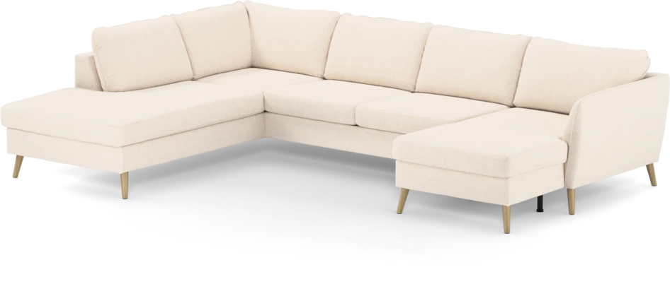 County - 3-sits soffa med divan vänster och schäslong höger - Vit