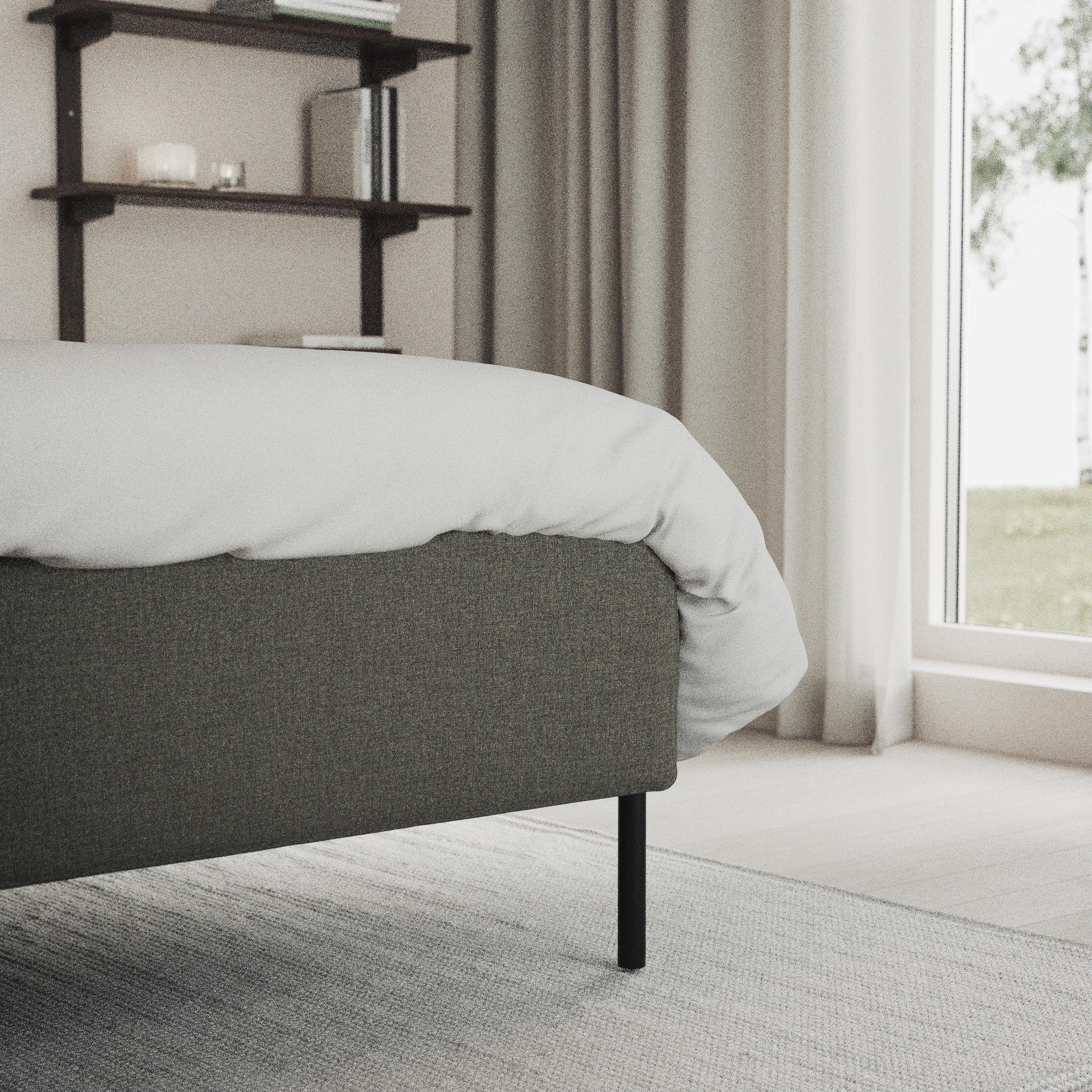Delux Exclusive - Kontinentalsäng, enkelsäng 120 cm med bäddmadrass och sängben - inspiration