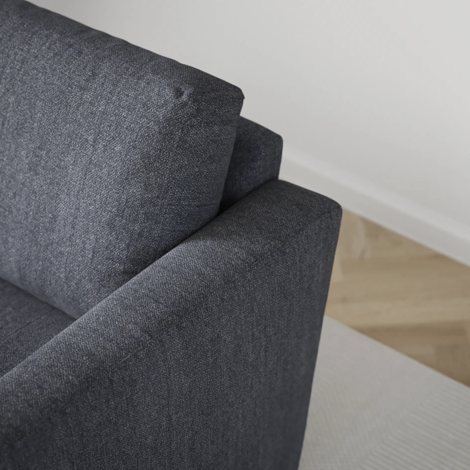 Friday - 2,5-sits soffa med divan vänster - Blå