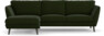 Madison Lux - 2-sits soffa med schäslong vänster - Grön