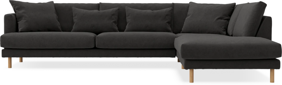 Harper - 3-sits soffa med divan höger - Grå
