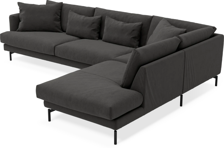 Harper - 3-sits soffa med divan höger - Grå