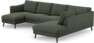 Madison Lux - 2-sits soffa med schäslong vänster och divan höger - Grön