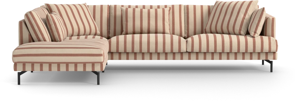 Harper - 3-sits soffa med divan vänster - Flerfärgad