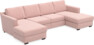 Friday - 2-sits soffa med två schäslonger - Rosa