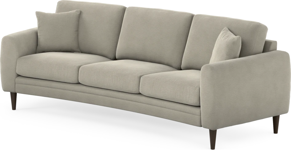 Eden - 3-sits soffa svängd - Brun