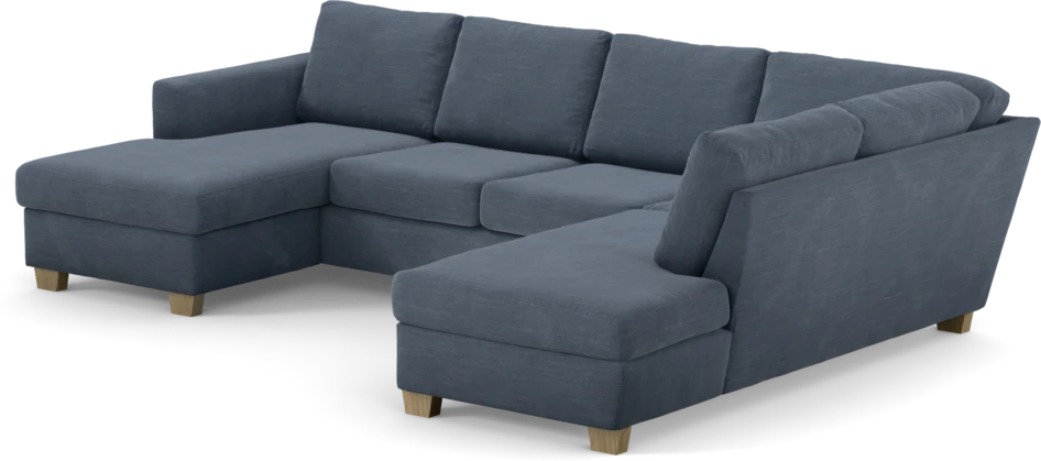 Friday - 3-sits soffa med schäslong vänster och divan höger - Blå