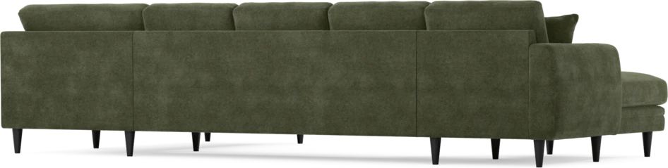 Eden - 3-sits soffa med schäslong vänster och divan höger - Grön
