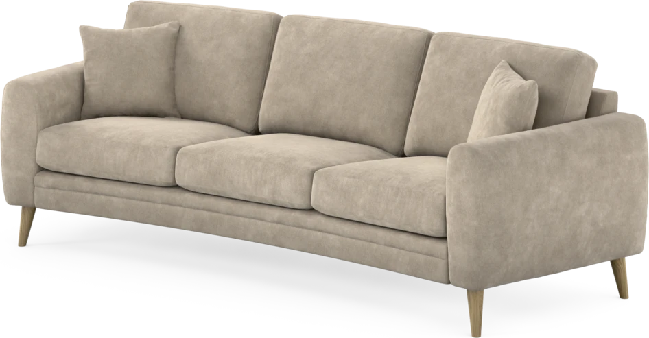 Eden - 3-sits soffa svängd - Beige