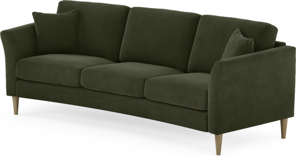 Eden - 3-sits soffa svängd - Grön