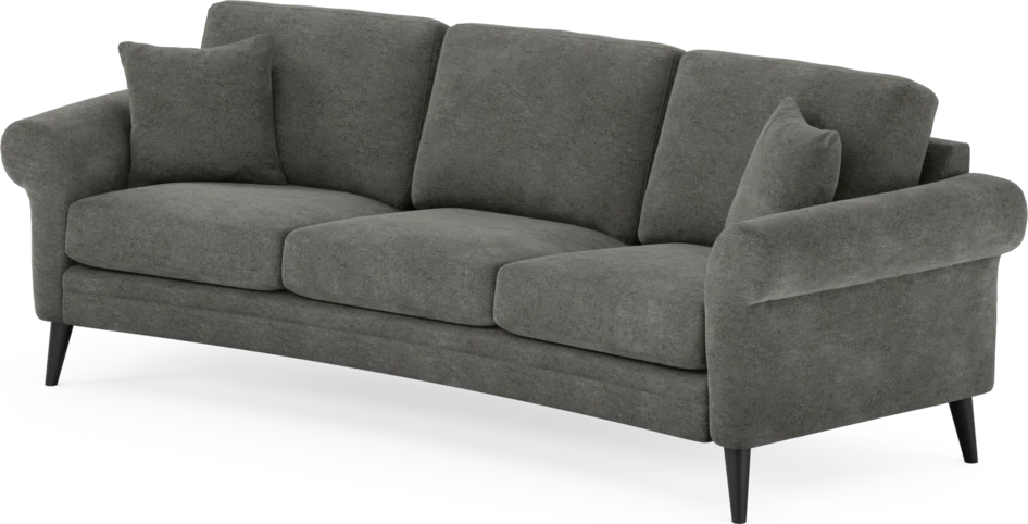 Eden - 3-sits soffa svängd - Grå