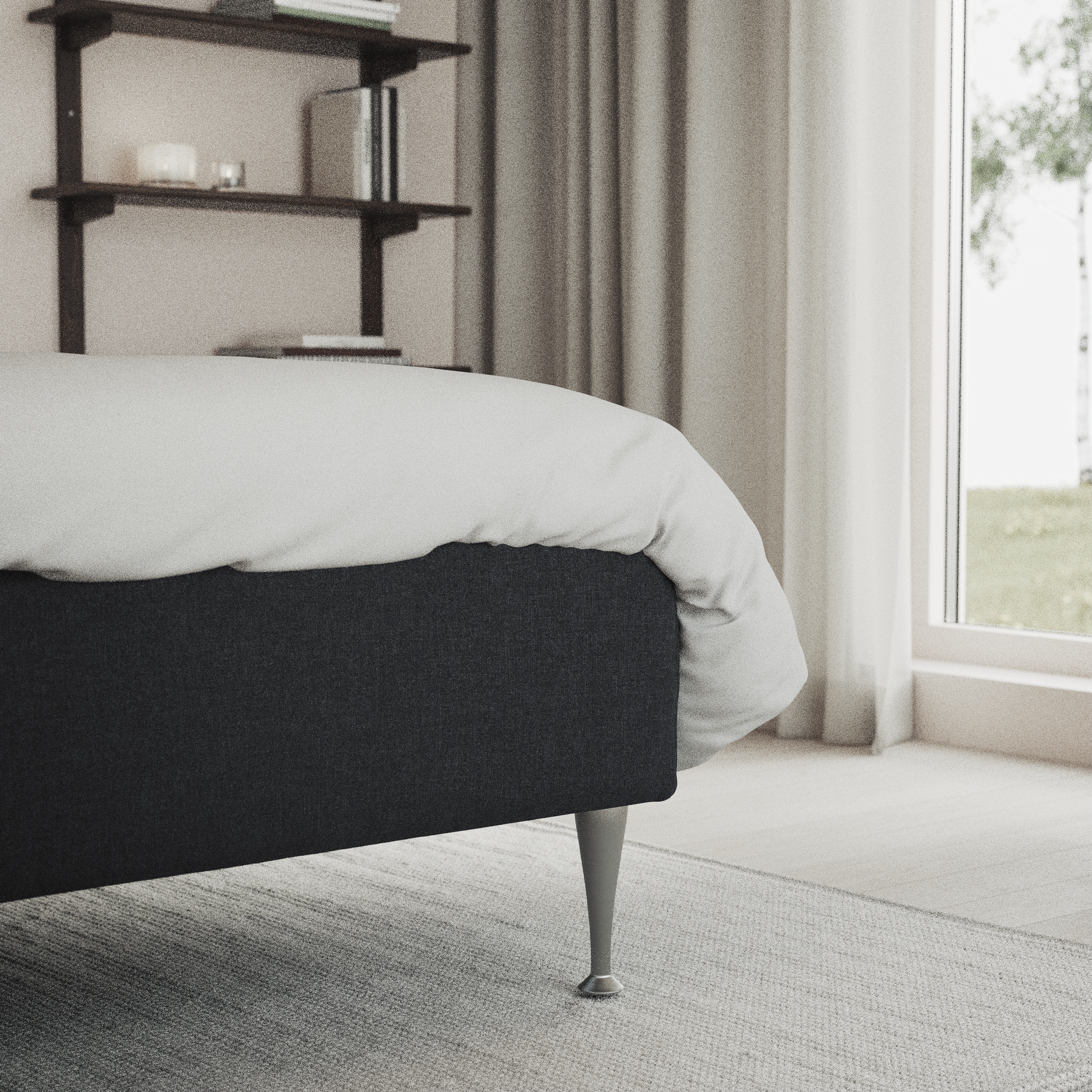Delux Exclusive - Kontinentalsäng, enkelsäng 120 cm med bäddmadrass och sängben - inspiration