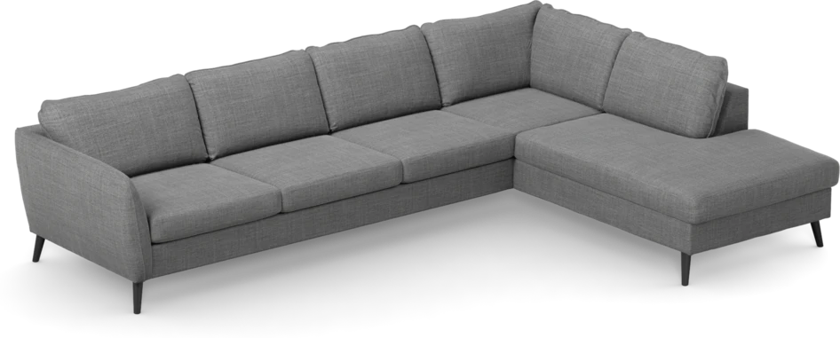 County - 3-sits soffa med divan höger - Grå