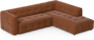 Bella - 3-sits soffa med divan höger - Orange