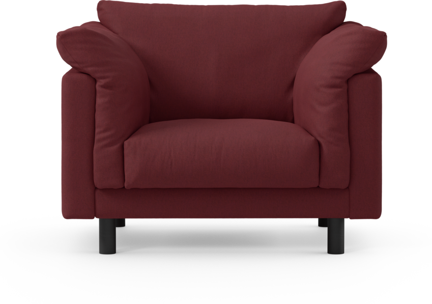 Cherrie - Fåtölj, fast klädsel - Röd