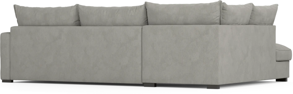 Mila - 3-sits soffa med divan vänster, hel dyna - Grå