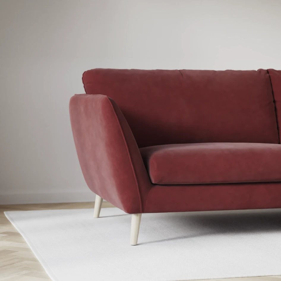 Madison - 2-sits soffa med divan vänster och schäslong höger - Rosa