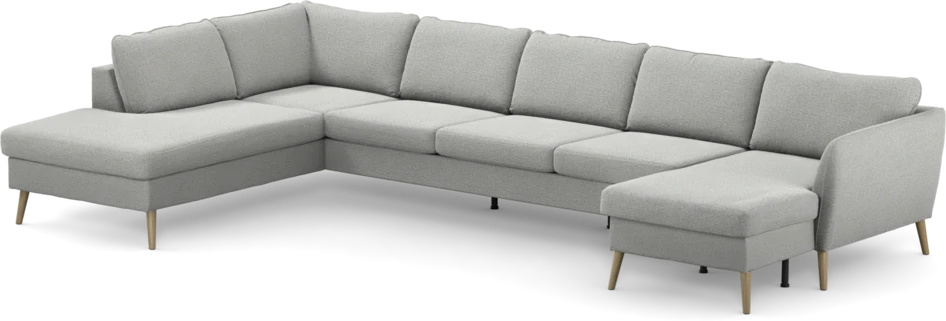 County - 4-sits soffa med divan vänster och schäslong höger - Grå