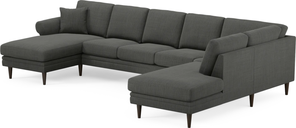 Eden - 3-sits soffa med schäslong vänster och divan höger - Grå