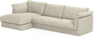 Cherrie Klädsel -  3-sits soffa med schäslong vänster - Beige