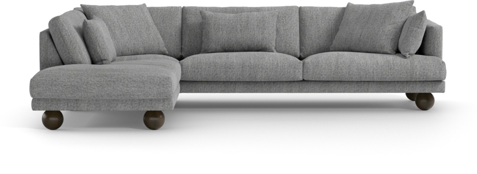 Harper - 3-sits soffa med divan vänster - Grå