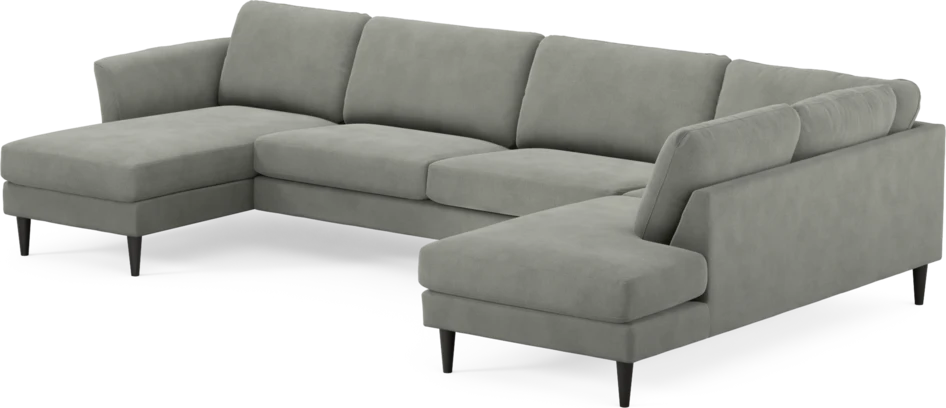 Bridge - 3-sits soffa med schäslong vänster och divan höger - Grå