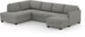 Nevada - 3-sits soffa med divan vänster och schäslong höger - Grå