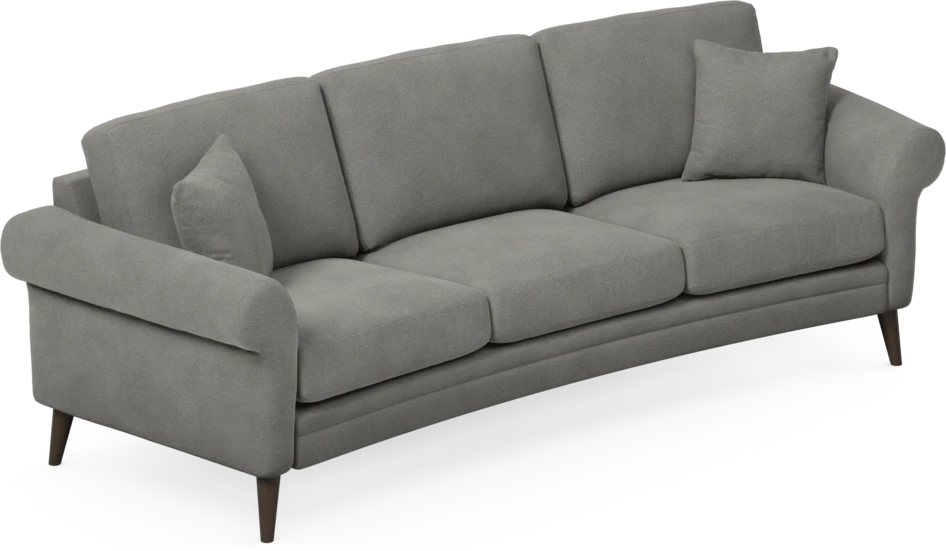 Eden - 3-sits soffa svängd - Grå