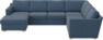 Friday - Hörnsoffa, 3+2-sits med schäslong vänster - Blå