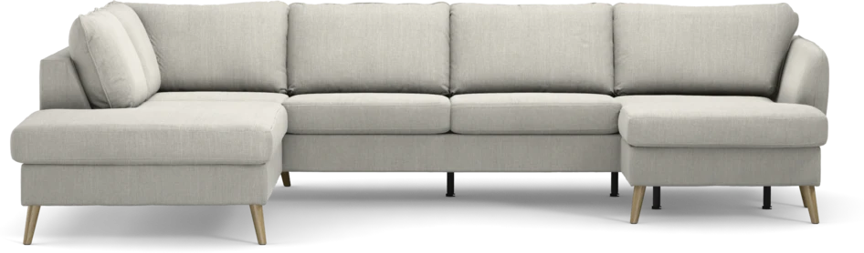 County - 3-sits soffa med divan vänster och schäslong höger - Grå