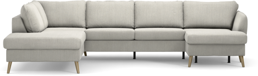County - 3-sits soffa med divan vänster och schäslong höger - Grå