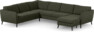 County - Hörnsoffa, 2+3-sits med schäslong höger - Grön