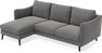 Madison Lux - 2-sits soffa med schäslong vänster - Grå