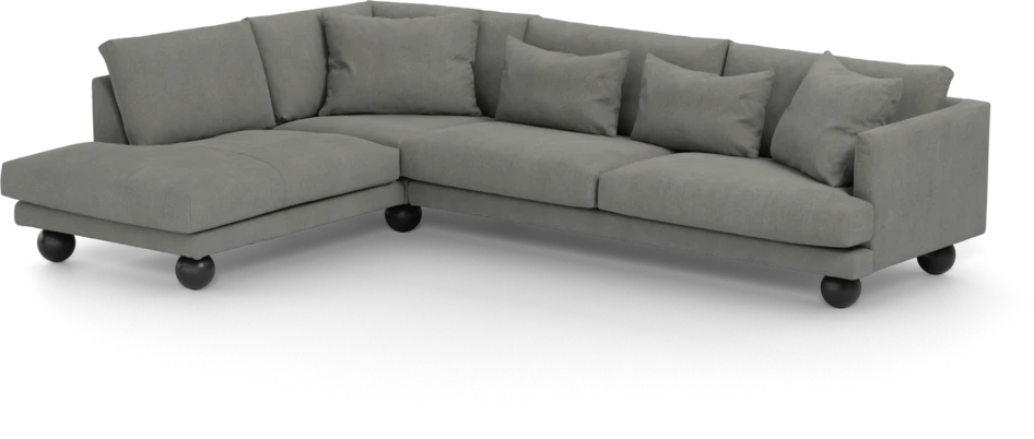 Harper - 3-sits soffa med divan vänster - Grå