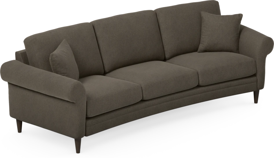 Eden - 3-sits soffa svängd - Brun