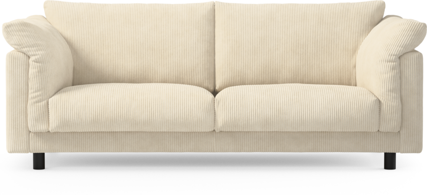 Cherrie - 2,5-sits soffa, fast klädsel - Vit