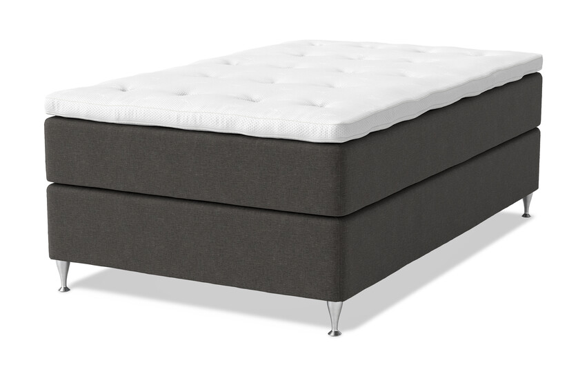 Dream Delux - Kontinentalsäng, enkelsäng med bäddmadrass Sleep Delux vit - Svart